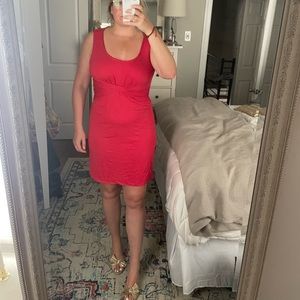 Knit MaxStudio Dress in a cherry red